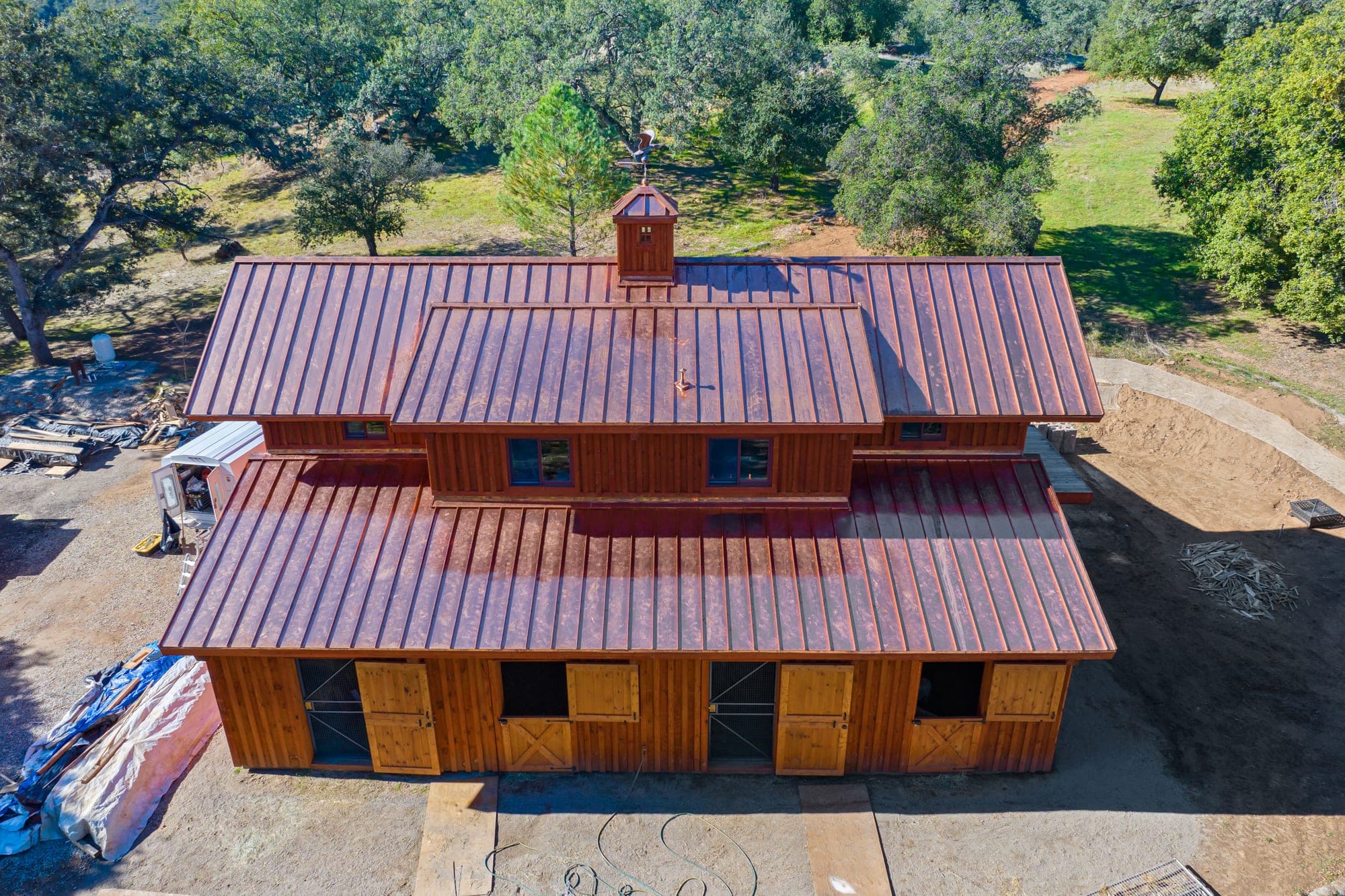 Metal roof installed on a working barn — project 3
