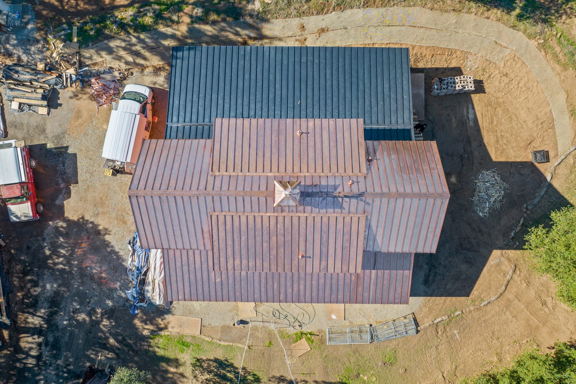 Metal roof installed on a working barn — project 5