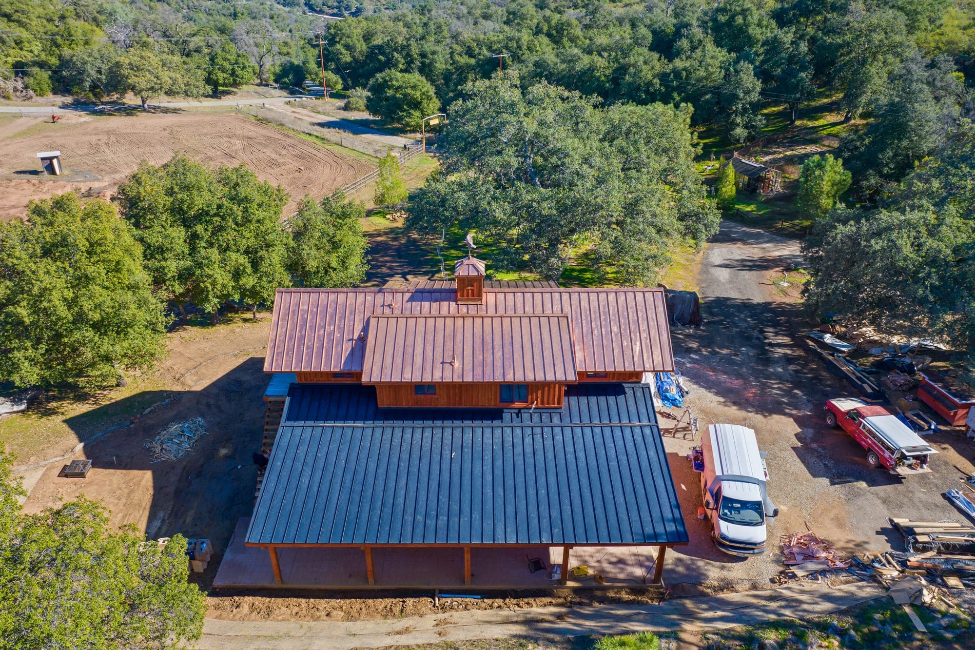 Metal roof installed on a working barn — project 6