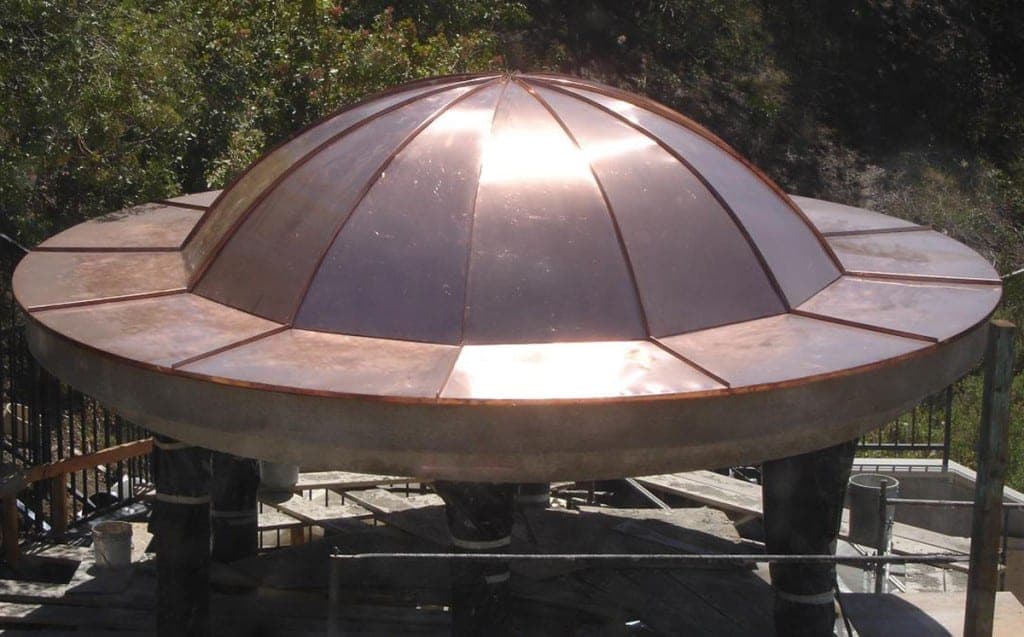 Hand-formed copper roofing detail — project 3