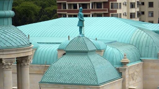 Hand-formed copper roofing detail — project 8