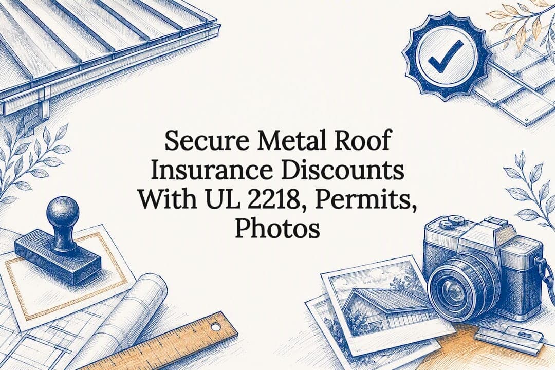 Secure Metal Roof Insurance Discounts With UL 2218, Permits, Photos