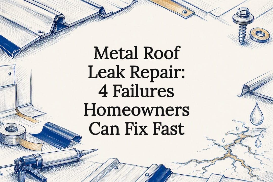 Metal Roof Leak Repair: 4 Failures Homeowners Can Fix Fast