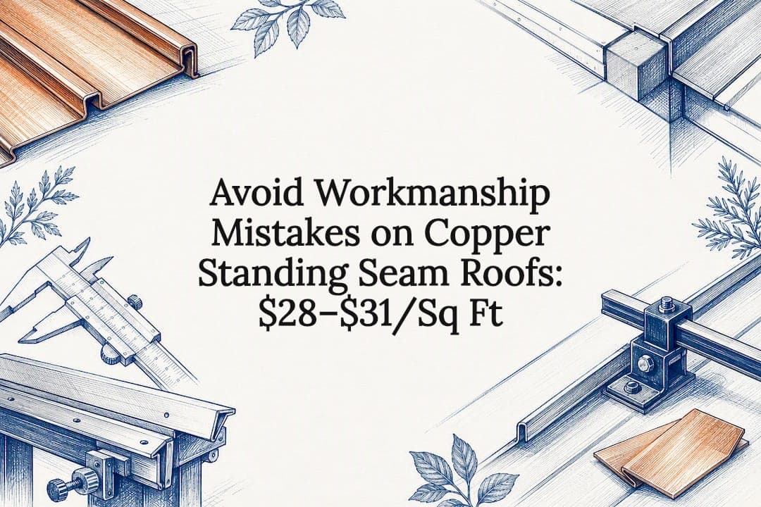 Avoid Workmanship Mistakes on Copper Standing Seam Roofs: $28–$31/Sq Ft